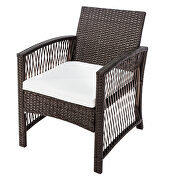 Brown rattan chair, sofa and table patio 4 piece set by La Spezia additional picture 12