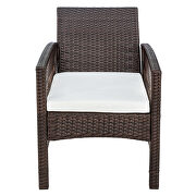 Brown rattan chair, sofa and table patio 4 piece set additional photo 3 of 17