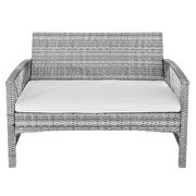 Gray rattan chair, sofa and table patio 4 piece set by La Spezia additional picture 14