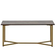 Tiger finish top u_style modern rectangle wooden coffee table by La Spezia additional picture 5