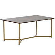 Tiger finish top u_style modern rectangle wooden coffee table by La Spezia additional picture 8