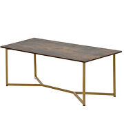Tiger finish top u_style modern rectangle wooden coffee table by La Spezia additional picture 9