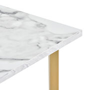Marble finish top u_style modern rectangle wooden coffee table by La Spezia additional picture 9