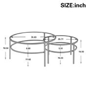 U_style crest nesting round 2 piece coffee table set additional photo 2 of 7