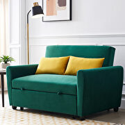Modern green velvet sofa with pull-out sleeper bed by La Spezia additional picture 2