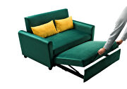 Modern green velvet sofa with pull-out sleeper bed by La Spezia additional picture 14