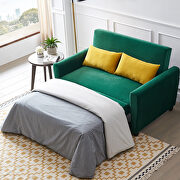 Modern green velvet sofa with pull-out sleeper bed by La Spezia additional picture 3