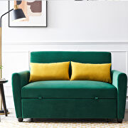 Modern green velvet sofa with pull-out sleeper bed by La Spezia additional picture 5