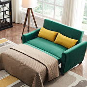 Modern green velvet sofa with pull-out sleeper bed by La Spezia additional picture 6