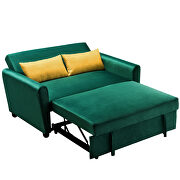Modern green velvet sofa with pull-out sleeper bed by La Spezia additional picture 7