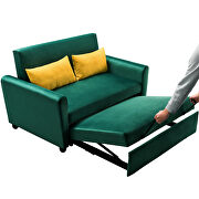Modern green velvet sofa with pull-out sleeper bed by La Spezia additional picture 8