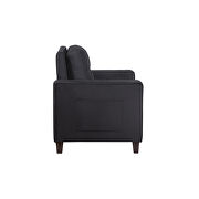 Black velvet morden style chair additional photo 5 of 8