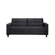 Black velvet morden style three seat sofa by La Spezia additional picture 3