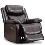 Brown pu leather manual recliner chair by La Spezia additional picture 8