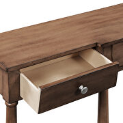 U_style solid white brown console table by La Spezia additional picture 3