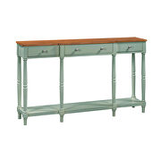 U_style solid green wood console table by La Spezia additional picture 13