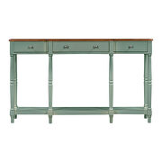 U_style solid green wood console table by La Spezia additional picture 3
