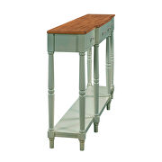 U_style solid green wood console table by La Spezia additional picture 7