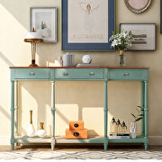 U_style solid green wood console table by La Spezia additional picture 8