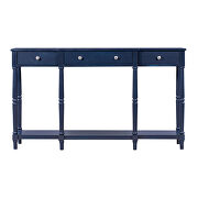U_style solid navy wood console table by La Spezia additional picture 2