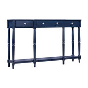 U_style solid navy wood console table by La Spezia additional picture 12