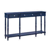 U_style solid navy wood console table by La Spezia additional picture 13