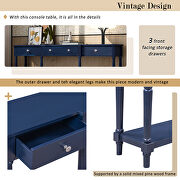 U_style solid navy wood console table by La Spezia additional picture 7