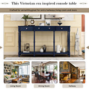 U_style solid navy wood console table by La Spezia additional picture 9