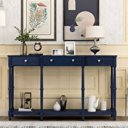 U_style solid navy wood console table by La Spezia additional picture 10