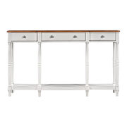 U_style solid white wood console table by La Spezia additional picture 6