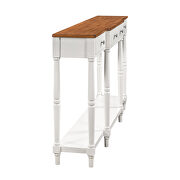 U_style solid white wood console table by La Spezia additional picture 7