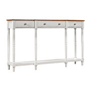 U_style solid white wood console table by La Spezia additional picture 8