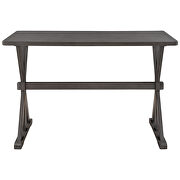 Gray finish/ black cushion 3-piece counter height wood kitchen dining table by La Spezia additional picture 8