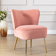 Accent living room side wingback chair pink velvet fabric by La Spezia additional picture 2