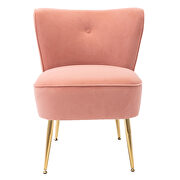 Accent living room side wingback chair pink velvet fabric by La Spezia additional picture 4