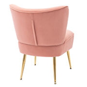 Accent living room side wingback chair pink velvet fabric by La Spezia additional picture 6