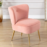 Accent living room side wingback chair pink velvet fabric by La Spezia additional picture 8