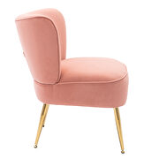 Accent living room side wingback chair pink velvet fabric by La Spezia additional picture 9