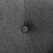Gray linen fabric tufted barrel chair by La Spezia additional picture 10
