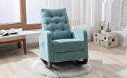Mint green fabric padded seat high back comfortable rocking chair by La Spezia additional picture 2