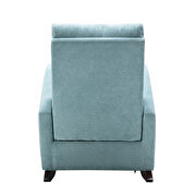 Mint green fabric padded seat high back comfortable rocking chair by La Spezia additional picture 5