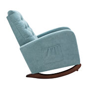 Mint green fabric padded seat high back comfortable rocking chair by La Spezia additional picture 7