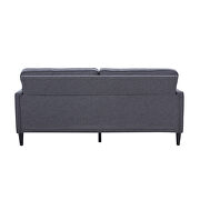 Modern design couch soft gray linen upholstery loveseat by La Spezia additional picture 5