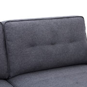 Modern design couch soft gray linen upholstery loveseat by La Spezia additional picture 6