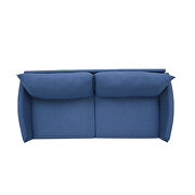 Modern design couch soft blue linen upholstery loveseat by La Spezia additional picture 5