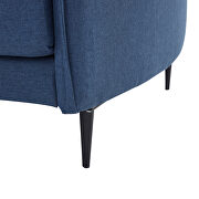 Modern design couch soft blue linen upholstery loveseat by La Spezia additional picture 6