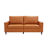 Brown pu leather upholstery modern style 3-seat sofa by La Spezia additional picture 6