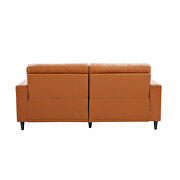 Brown pu leather upholstery modern style 3-seat sofa by La Spezia additional picture 9