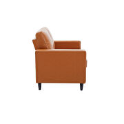 Brown pu leather upholstery modern style loveseat by La Spezia additional picture 5