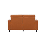 Brown pu leather upholstery modern style loveseat by La Spezia additional picture 6